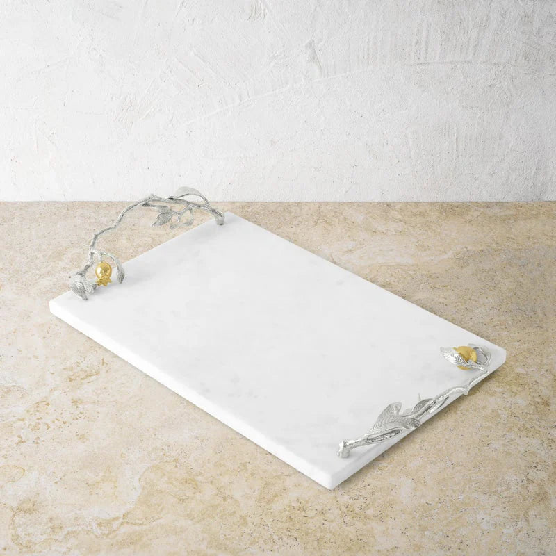 Michael Aram Pomegranate Silver & Gold Cheese Board & Spreader