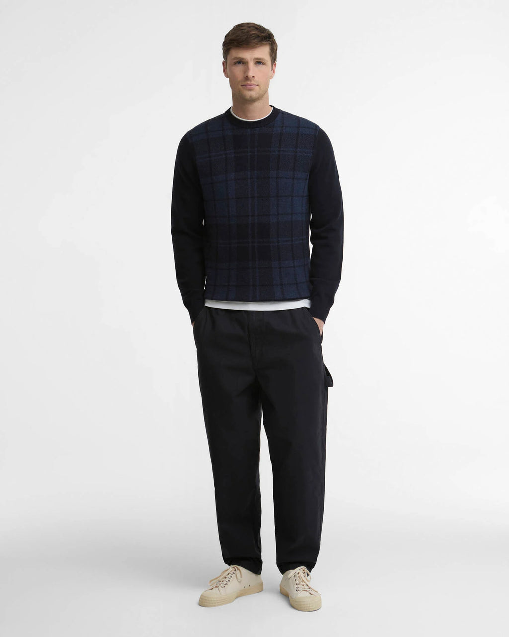 Barbour Mineral Tartan Crew Neck Jumper