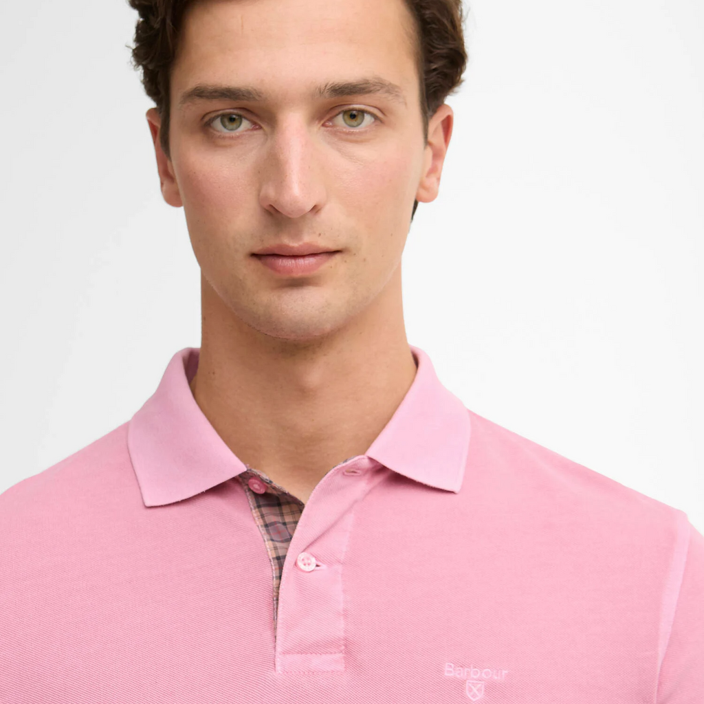Barbour Washed Tartan Tailored Pique Polo