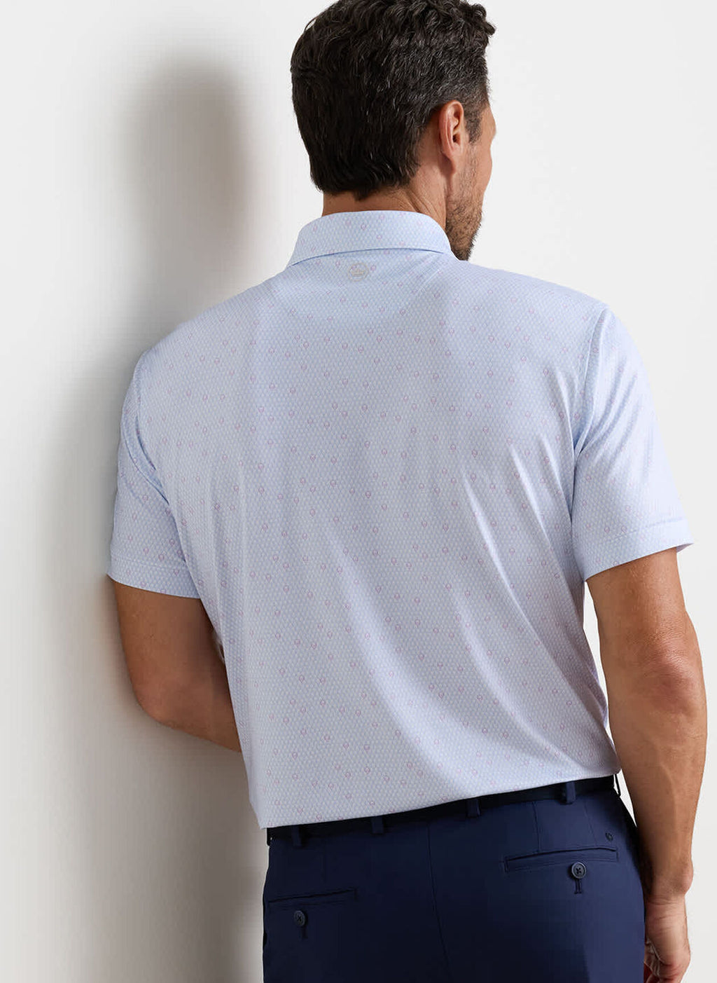 Peter Millar Crown Sport Geo Skull Performance Jersey Polo