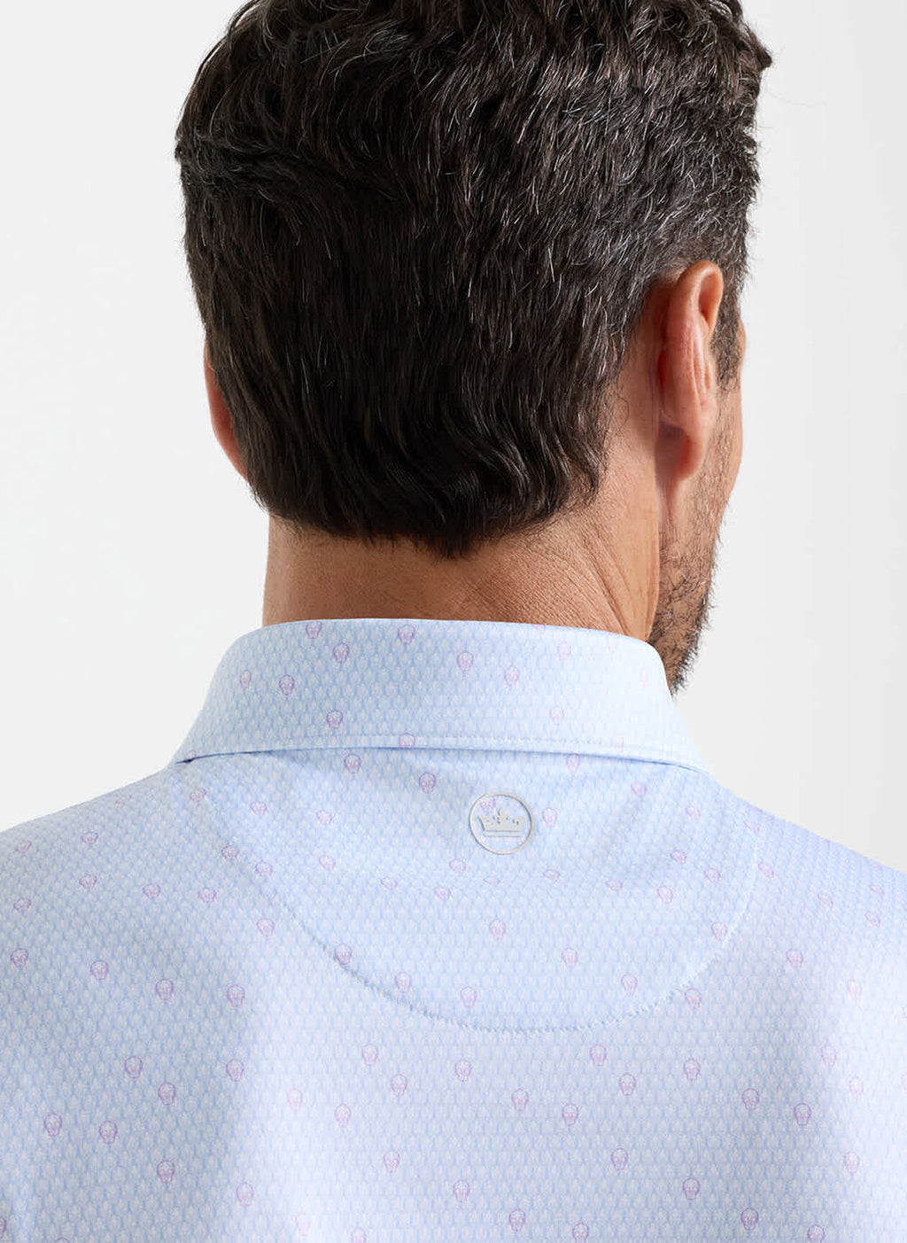 Peter Millar Crown Sport Geo Skull Performance Jersey Polo