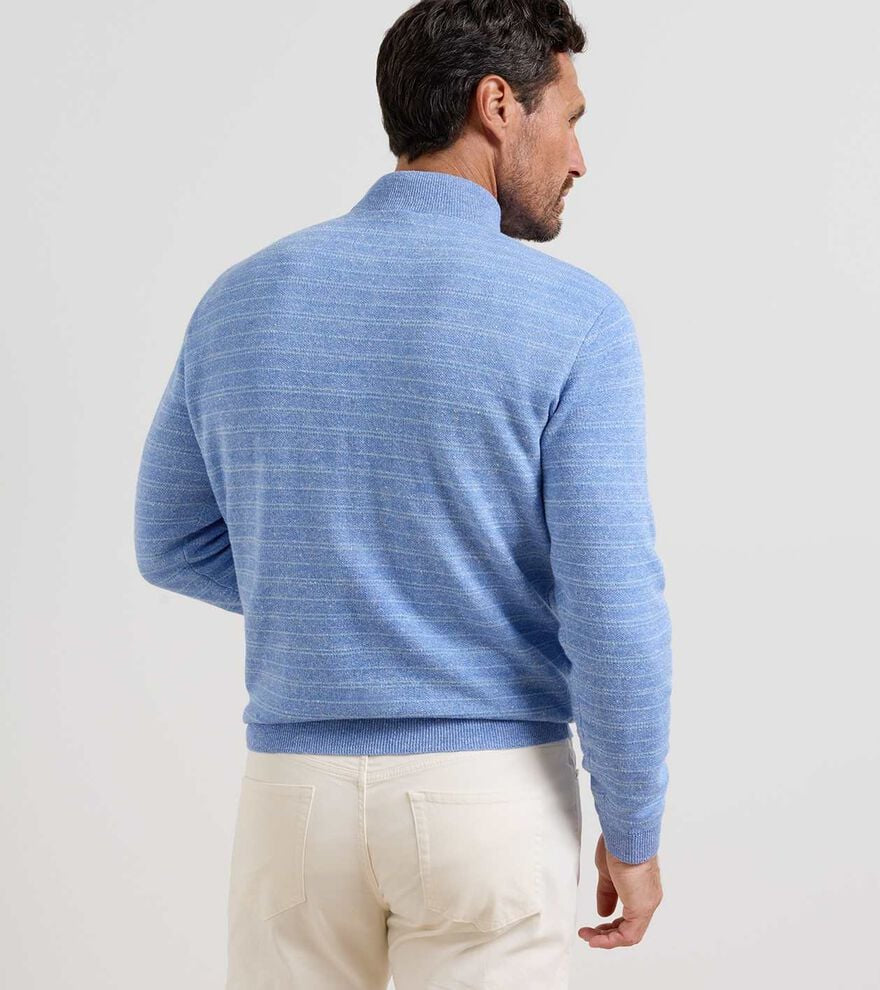 Peter Millar Saratoga Striped Quarter-Zip Sweater