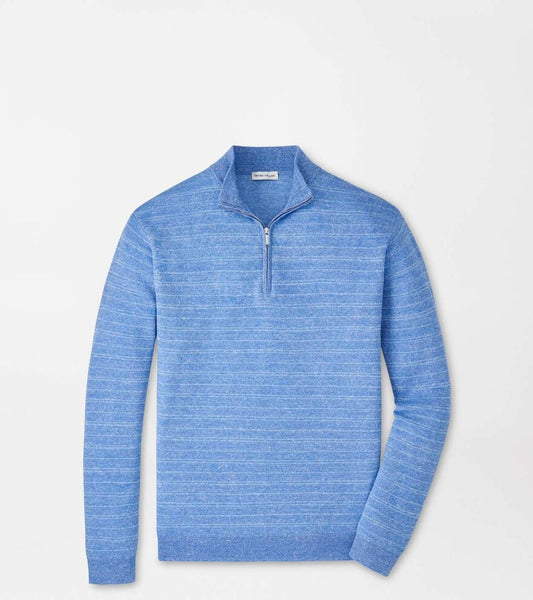 Peter Millar Saratoga Striped Quarter-Zip Sweater