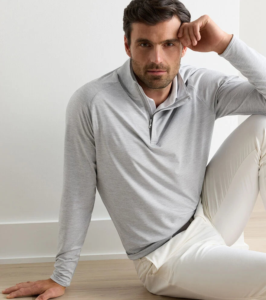 Peter Millar Stealth Stripe Performance Quarter-Zip