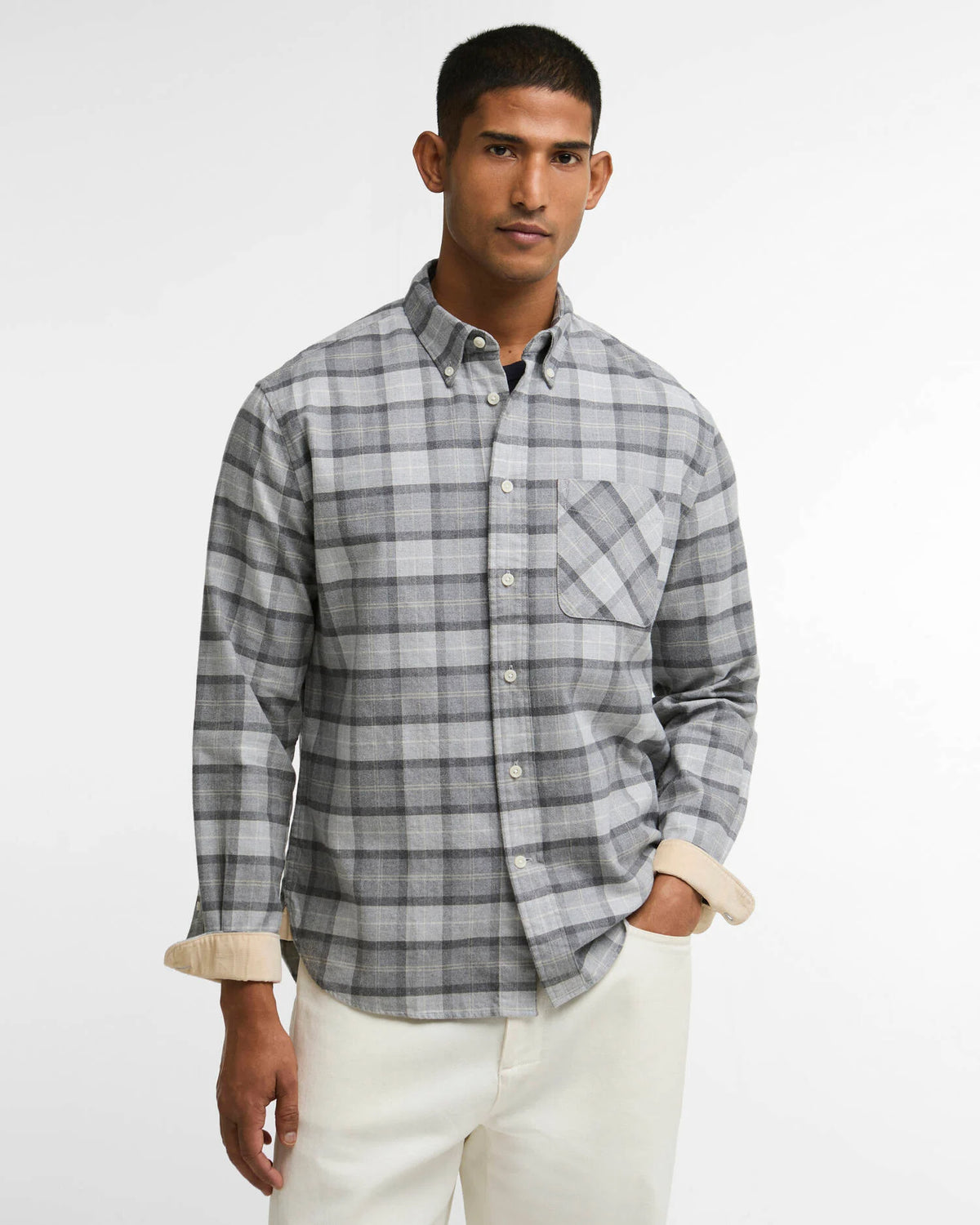 Barbour Mineral Tartan Authentic-Fit Long-Sleeved Shirt