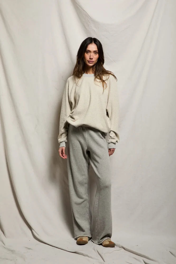 Perfect White Tee Ziggy Reverse Fleece Oversized Crew Neck Sweatshirt