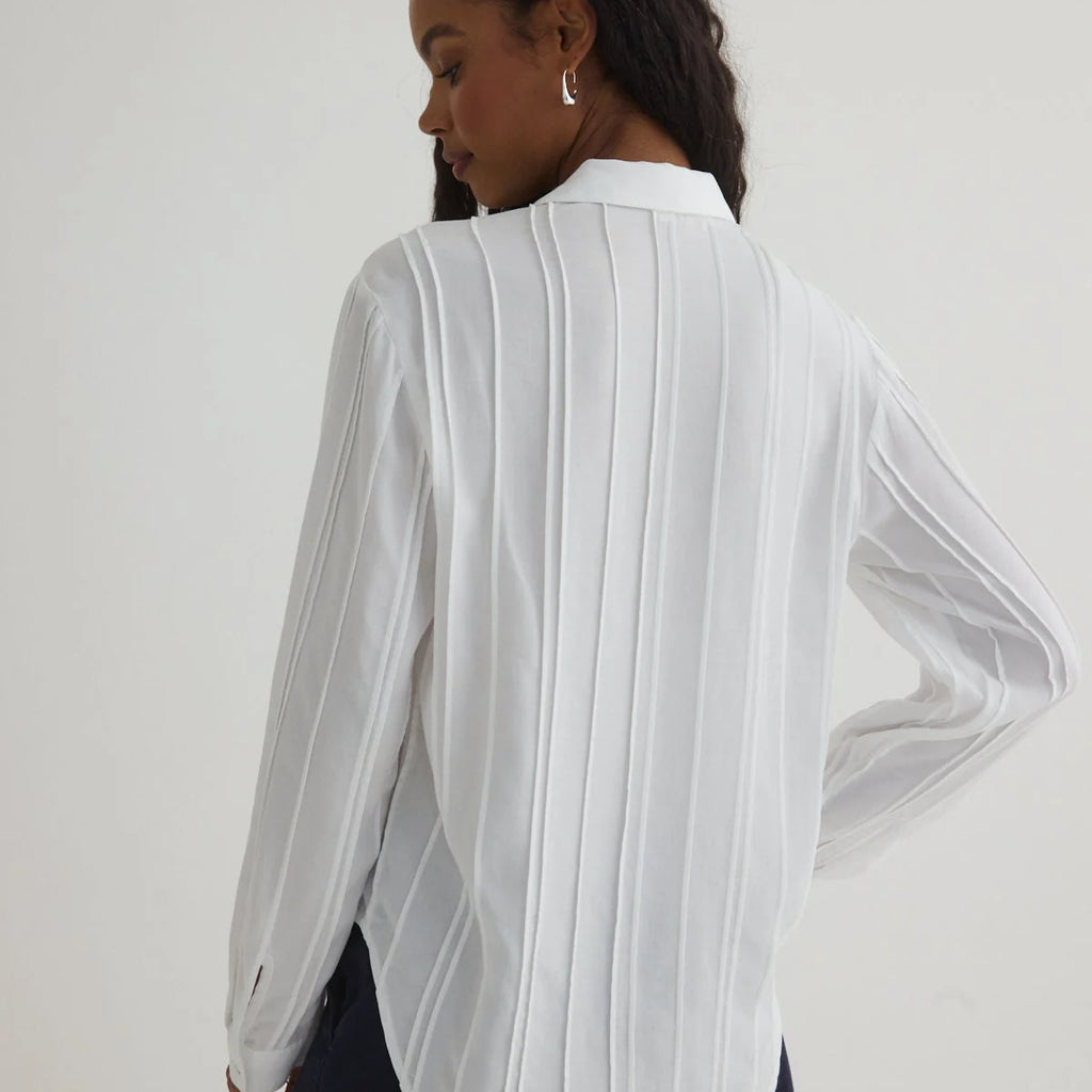 Bella Dahl Pintuck Hidden Placket Shirt