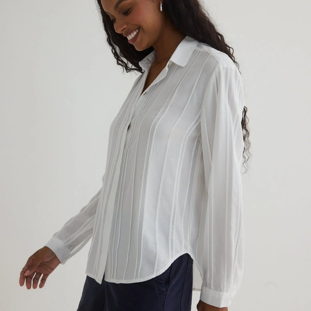Bella Dahl Pintuck Hidden Placket Shirt