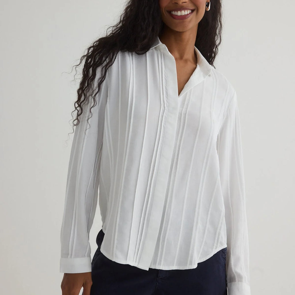 Bella Dahl Pintuck Hidden Placket Shirt