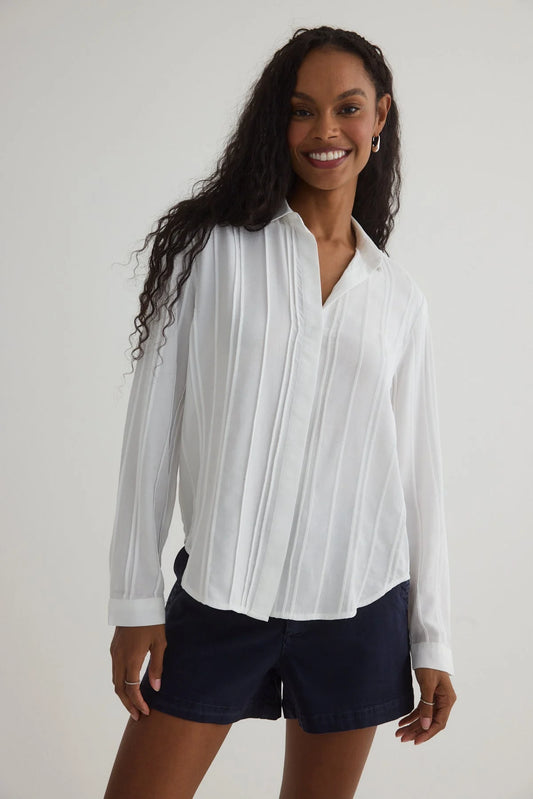 Bella Dahl Pintuck Hidden Placket Shirt