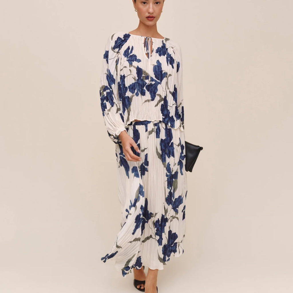 Bella Dahl Pleated Tie Front Top