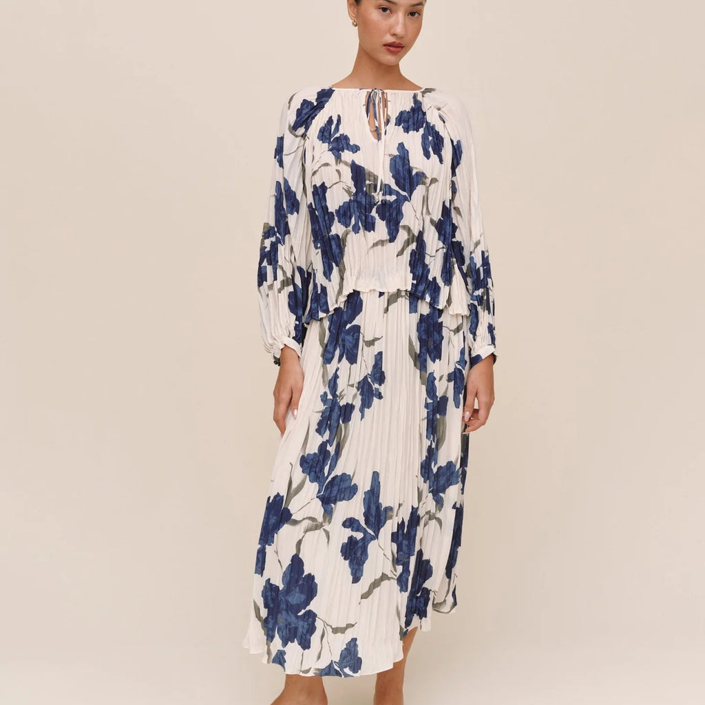 Bella Dahl Pleated Tie Front Top