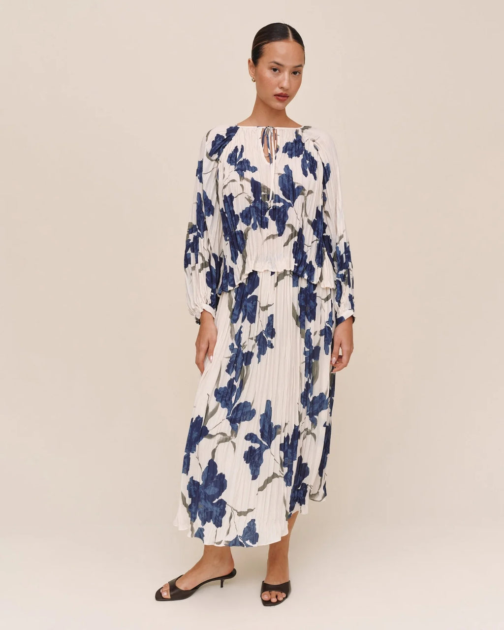 Bella Dahl Pleated Tie Front Top