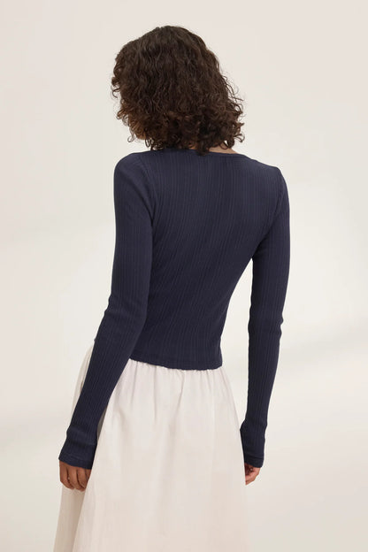 Velvet Drew Pointelle Cardigan