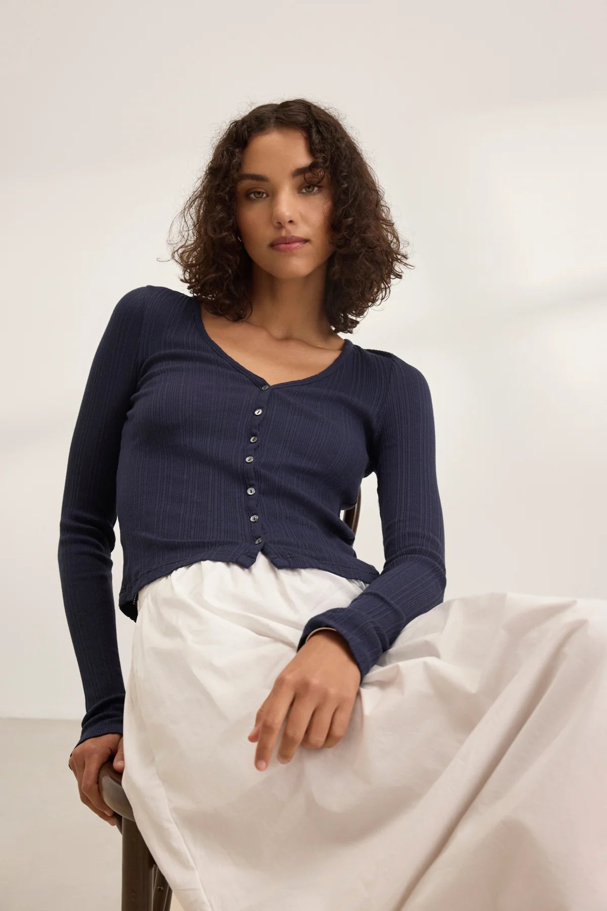 Velvet Drew Pointelle Cardigan