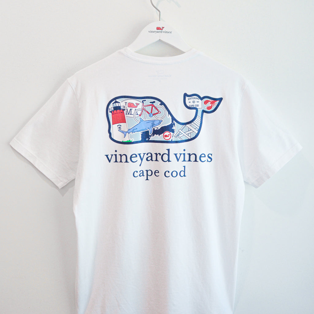 Vineyard Vines Cape Cod Whale Sticker Tee