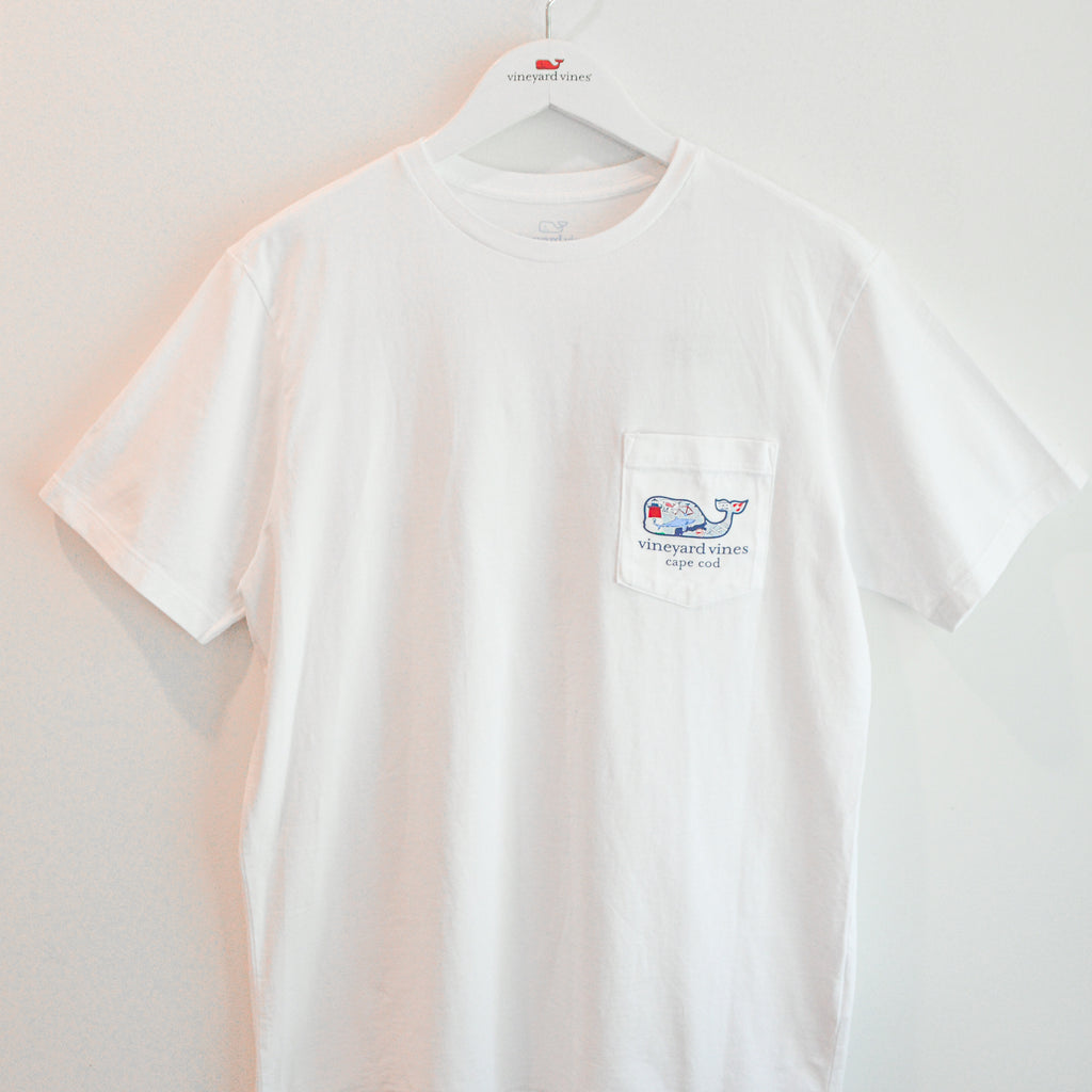 Vineyard Vines Cape Cod Whale Sticker Tee