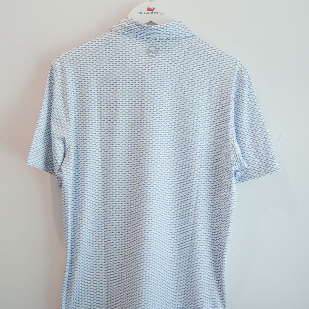 Vineyard Vines Cape Cod Fish Print Sankaty Performance Polo