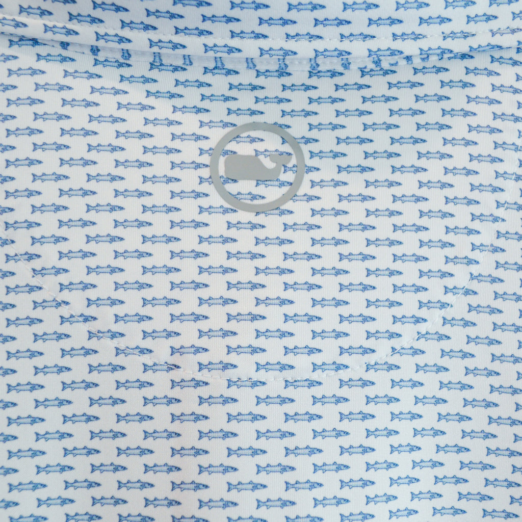 Vineyard Vines Cape Cod Fish Print Sankaty Performance Polo