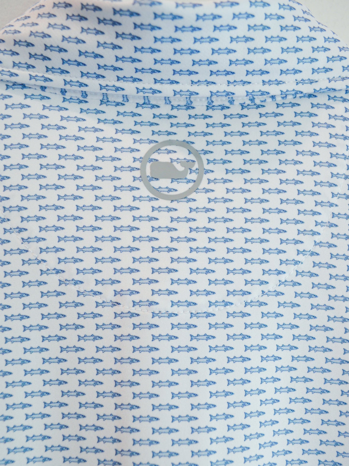 Vineyard Vines Cape Cod Fish Print Sankaty Performance Polo