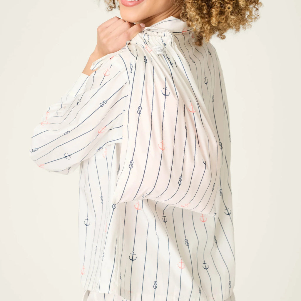 P.J. Salvage Afterparty Poplin Sail Away Short PJ Set