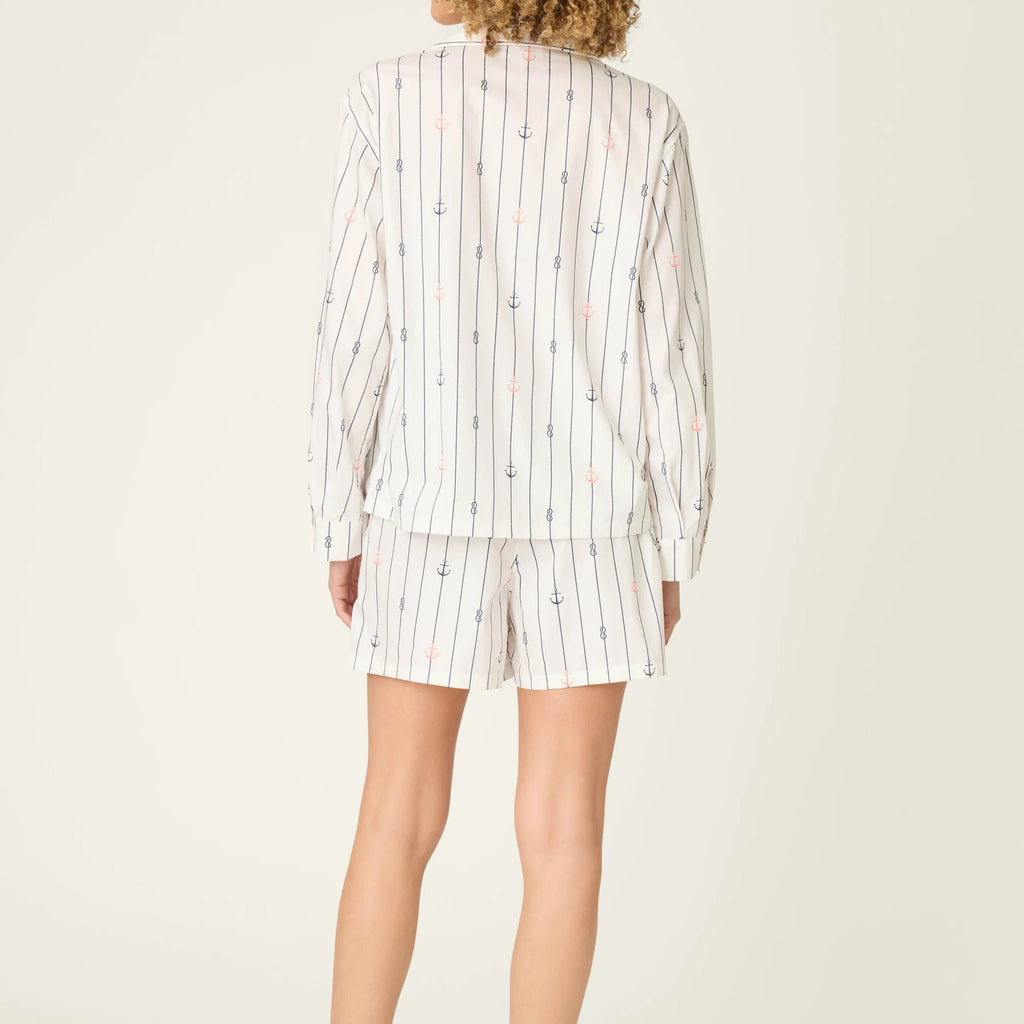 P.J. Salvage Afterparty Poplin Sail Away Short PJ Set