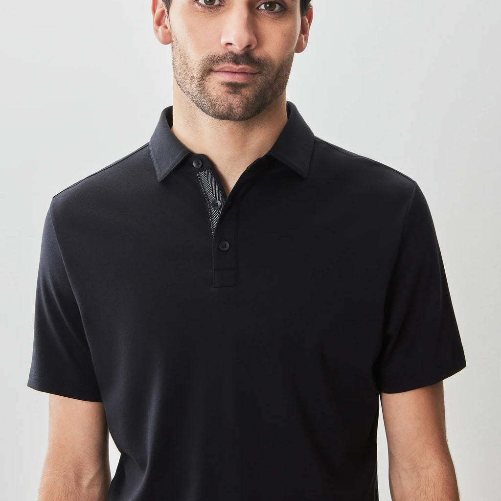 Robert Barakett Georgia Short Sleeve Herringbone Polo