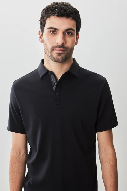 Robert Barakett Georgia Short Sleeve Herringbone Polo