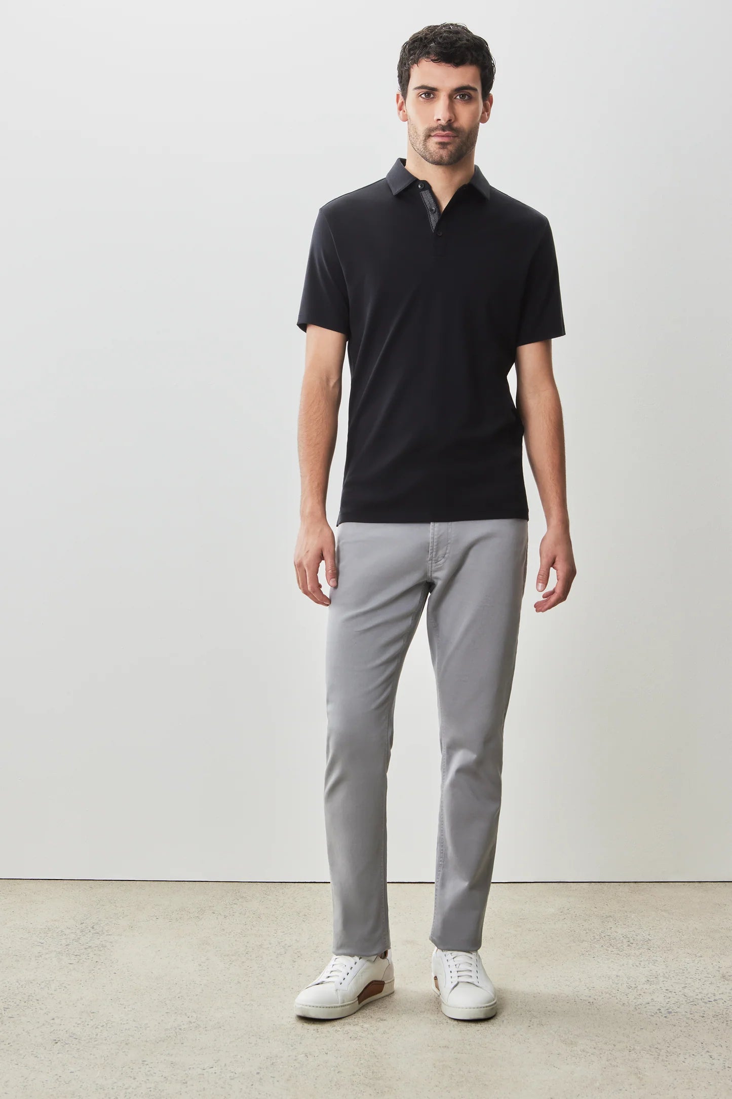 Robert Barakett Georgia Short Sleeve Herringbone Polo