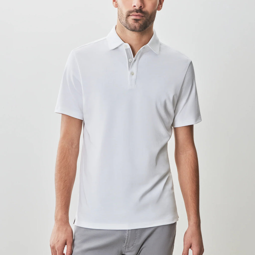 Robert Barakett Georgia Short Sleeve Herringbone Polo