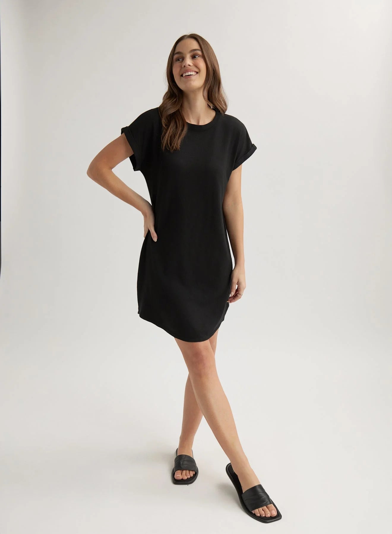 Bella Dahl Roll Sleeve T-Shirt Dress