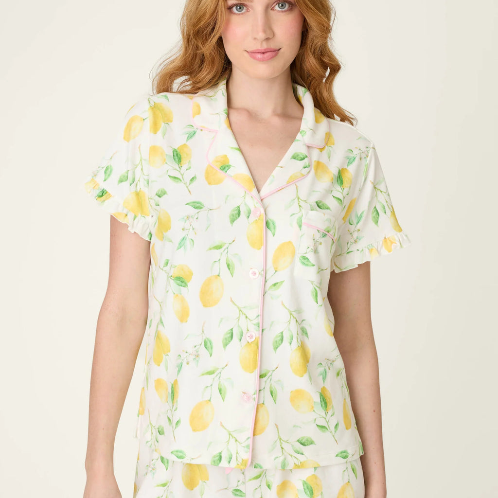 P.J. Salvage La Dolce Spritz Lemon Zest Short Sleeve Top