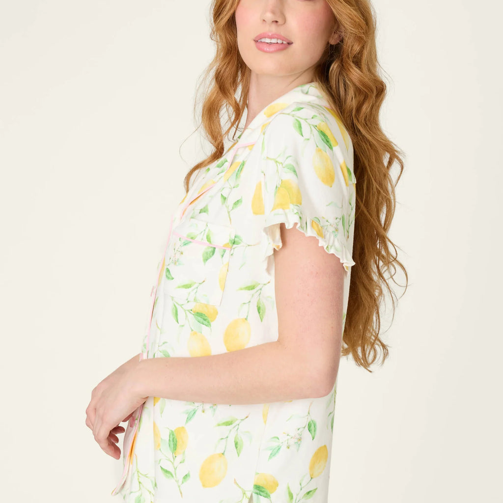 P.J. Salvage La Dolce Spritz Lemon Zest Short Sleeve Top