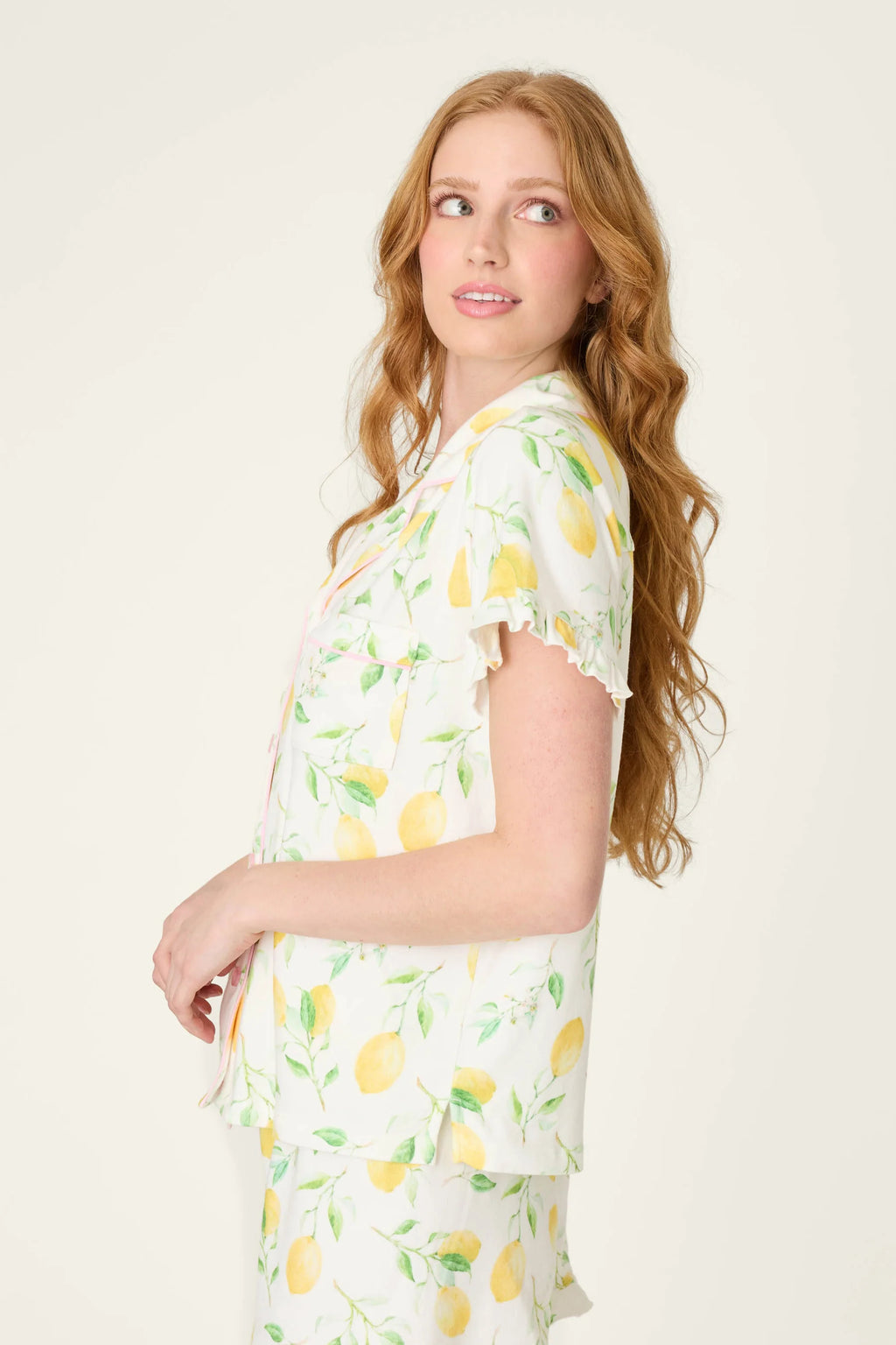 P.J. Salvage La Dolce Spritz Lemon Zest Short Sleeve Top