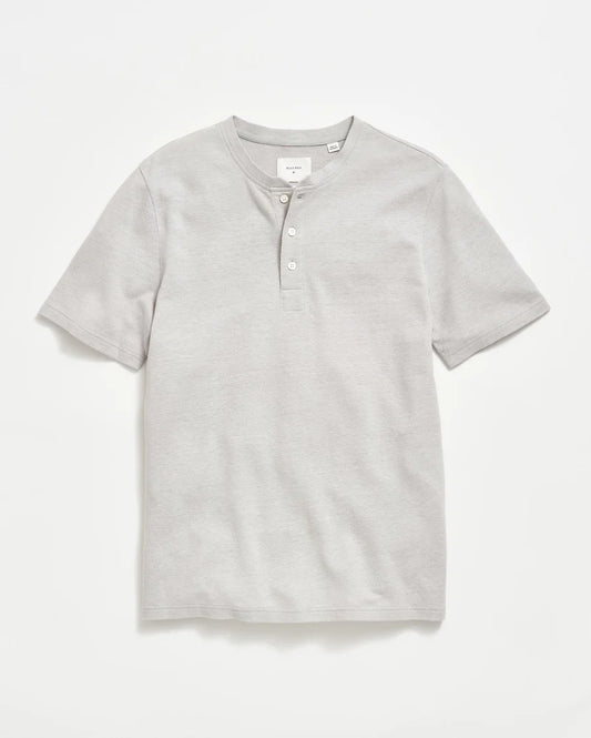 Billy Reid Short Sleeve Hemp Cotton Henley