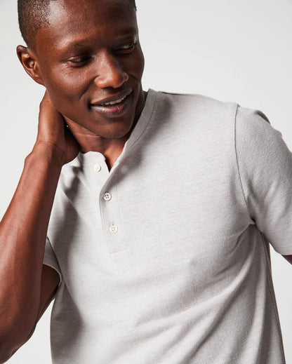 Billy Reid Short Sleeve Hemp Cotton Henley