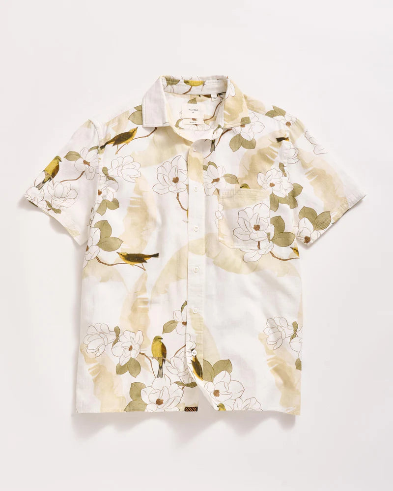 Billy Reid Short Sleeve Grid Yellowhammer Treme Shirt