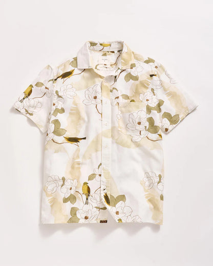 Billy Reid Short Sleeve Grid Yellowhammer Treme Shirt