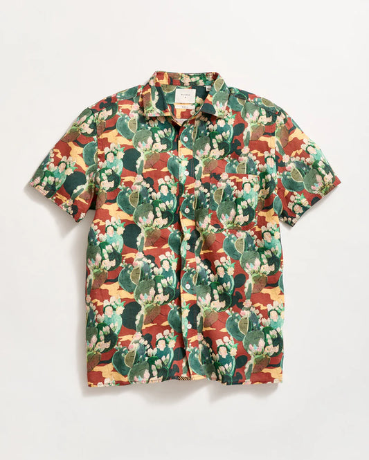 Billy Reid Short Sleeve Cactus Treme Shirt