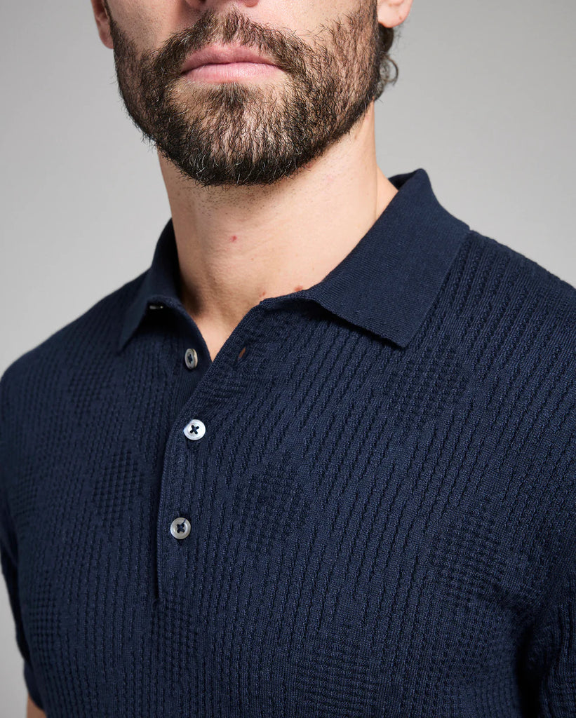 Billy Reid Diamond Sweater Polo