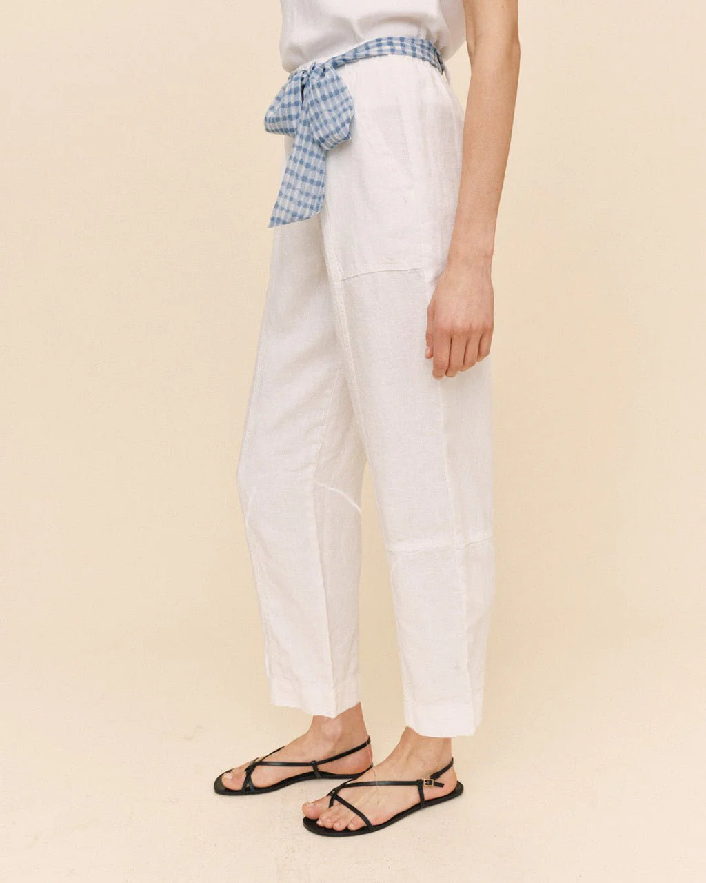 Bella Dahl Seam Pant With Printed Sash
