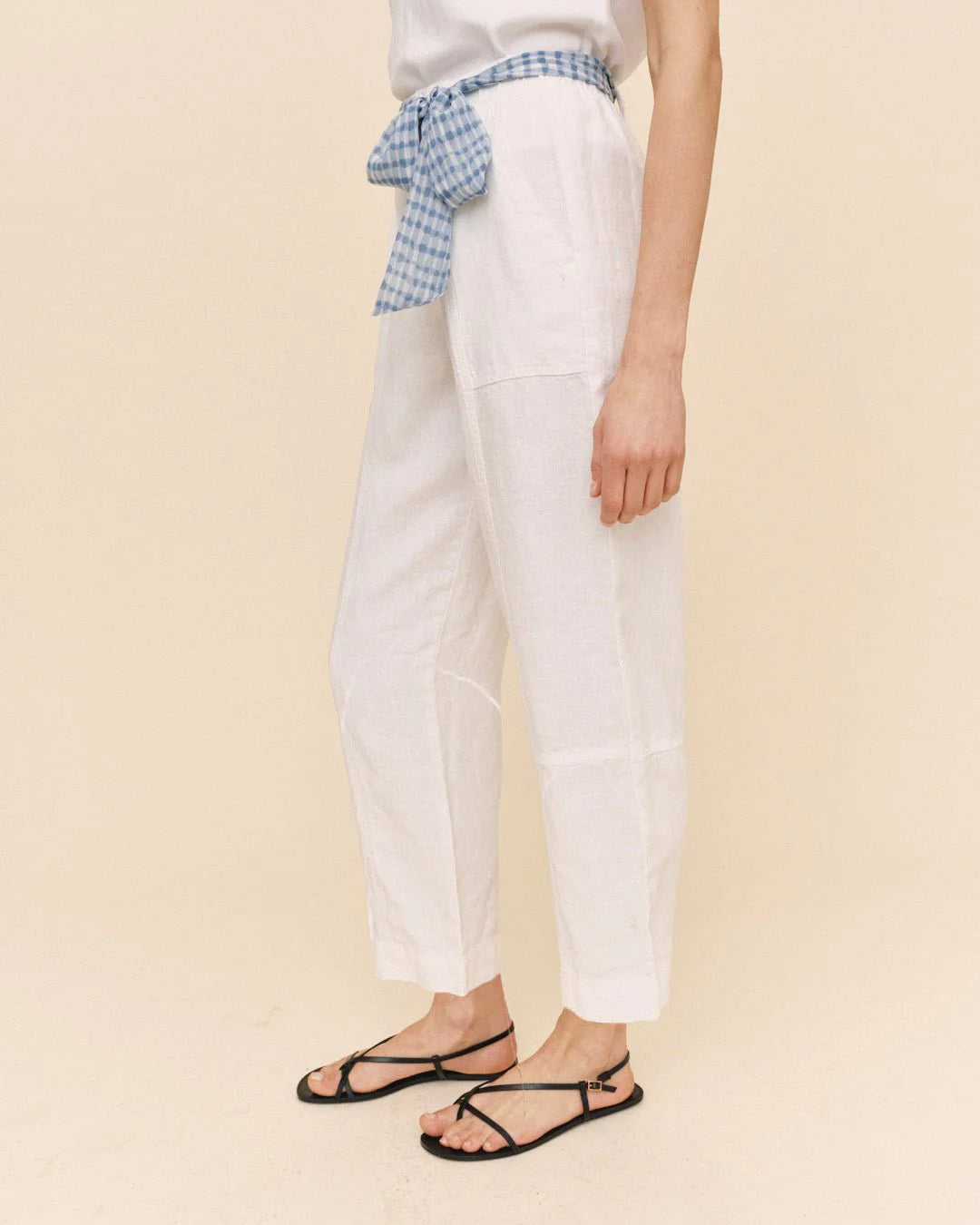 Bella Dahl Seam Pant With Printed Sash