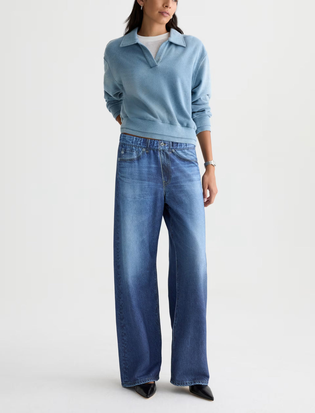 AG Adria Off-Duty Denim Sweatpant