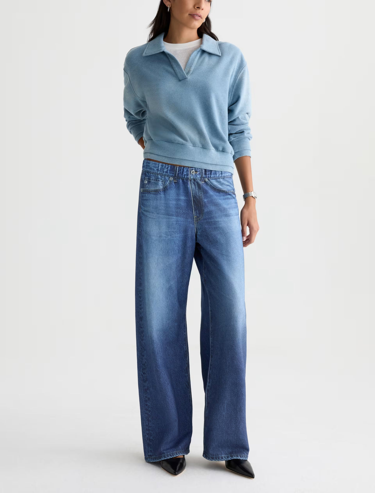 AG Adria Off-Duty Denim Sweatpant