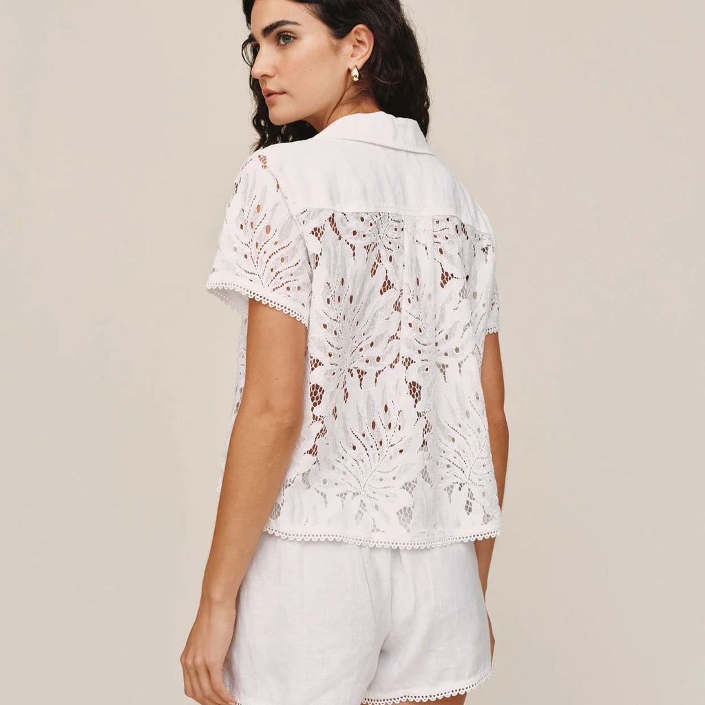 Bella Dahl Short Sleeve Contrast Button Down
