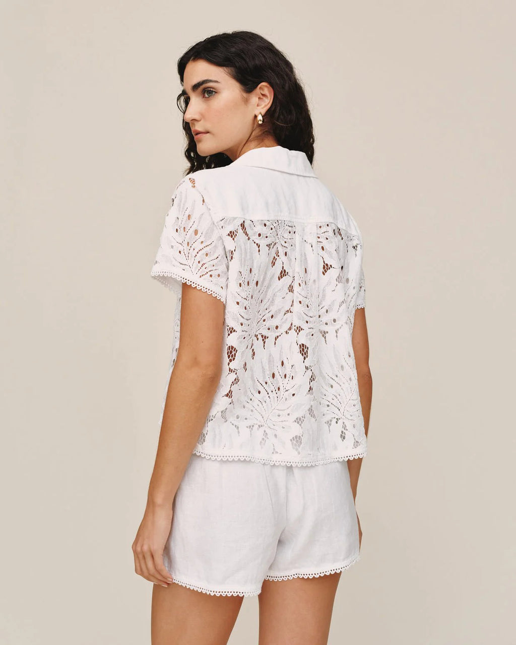 Bella Dahl Short Sleeve Contrast Button Down