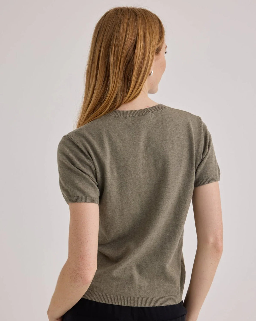 Bella Dahl Short Sleeve Crew Neck Knit Top