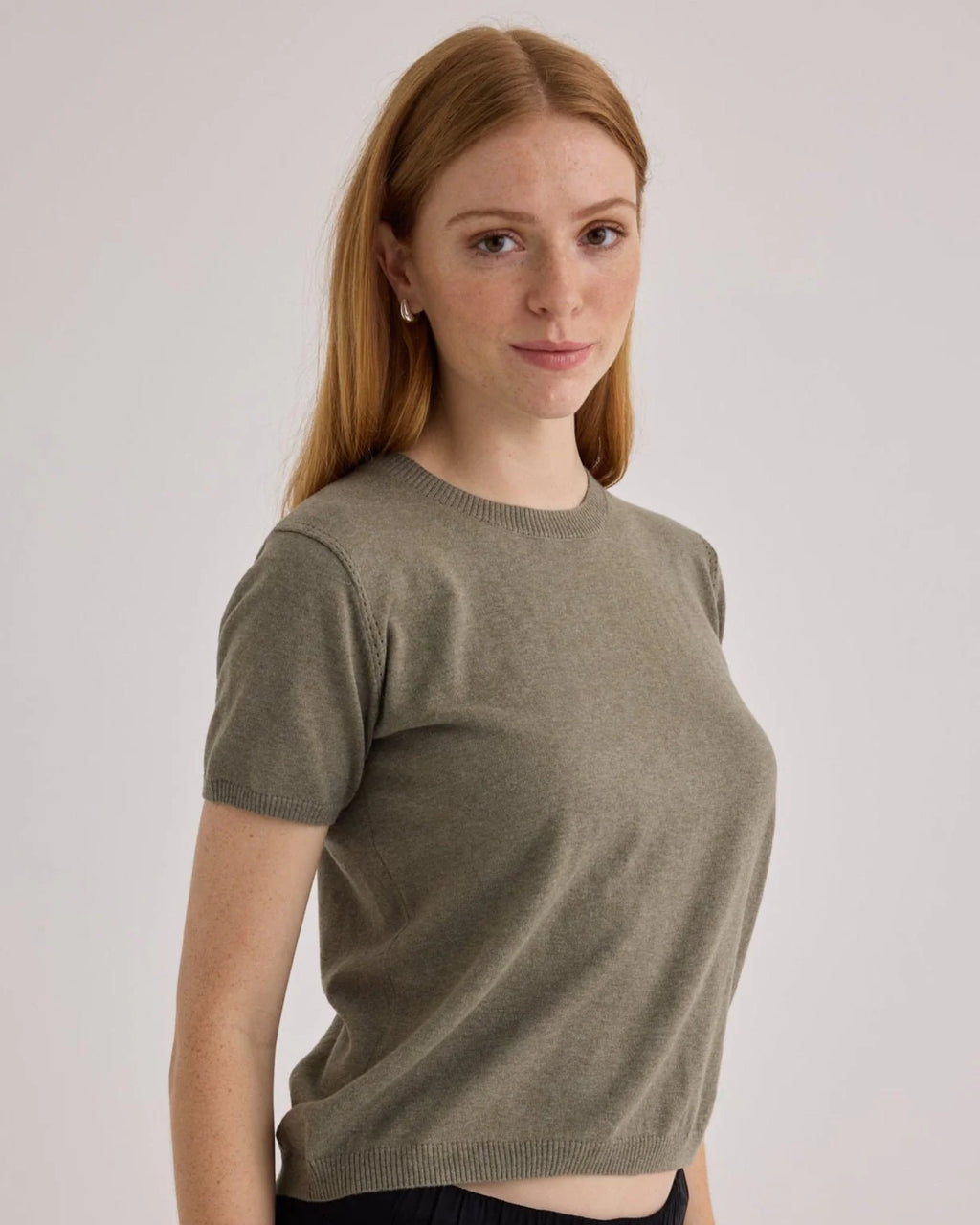 Bella Dahl Short Sleeve Crew Neck Knit Top