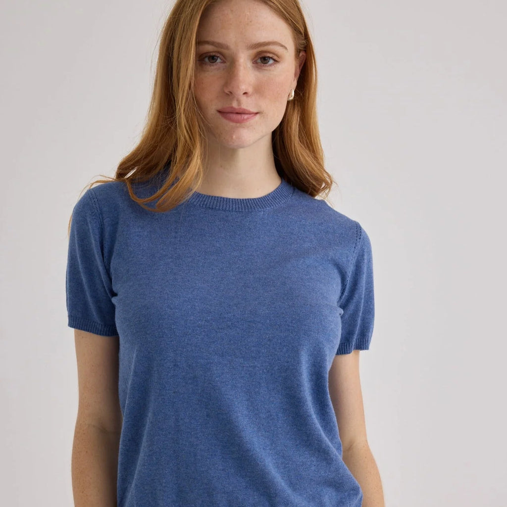 Bella Dahl Short Sleeve Crew Neck Knit Top