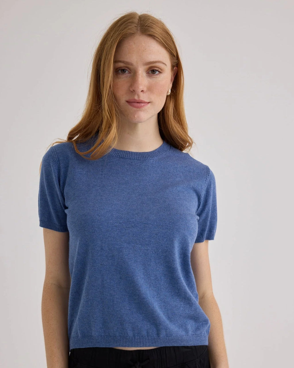 Bella Dahl Short Sleeve Crew Neck Knit Top